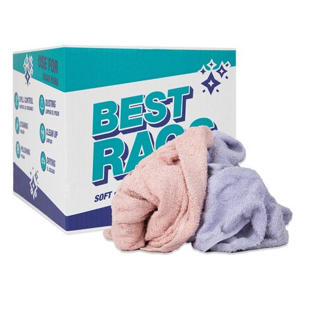 Monarch Shop Towel Size Terry Wipers - COLORED 10 lb box N-C60-10